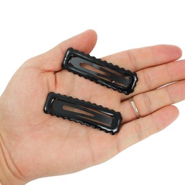 18 Pcs Hair Barrettes Hair Clips For Women 2.7Inches Metal Snap Hair Clips Accessories (wavy black)