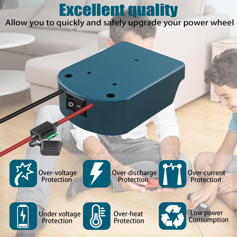 2 Pack Power Wheel for Makita 18V Battery Adapter, Power