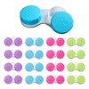 Aoutrow 16 Pack Mini Contact Lens Case Set, Colorful Bulk