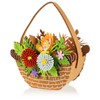 com-four® 3 x Felt Easter Baskets - Baskets for Filling