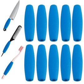 Pack of 10 Foam Grip Hoses, Adaptive Utensils Grip Hoses, Foam Hose Utensils Handle, Tools and Pens Grip Aid, for Seniors, Disabled People, Arthritis (Blue)
