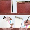 EVNEED 2 Pack Top Spiral Notebook, A4 Hardcover Top Bound