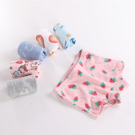 Allmeingeld Kid Girls' Flamingo Panties Heart Boyshort Horse Cartoon Panty Colors May Vary 7 9