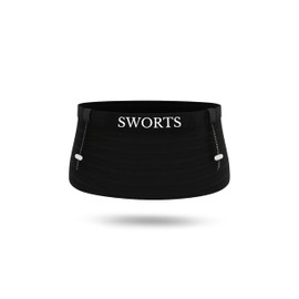 SWORTS Tube Run Belt I Your Running Belt to Put On I Marathon & Trail Function (Unisex Running Bag), carbon black