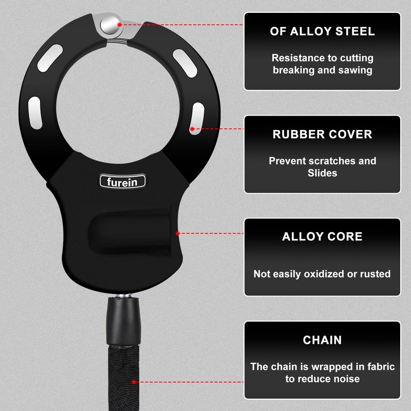 Scooter Lock,Electric Scooter Locks Anti Theft,Electric Scooter Lock with Silicone