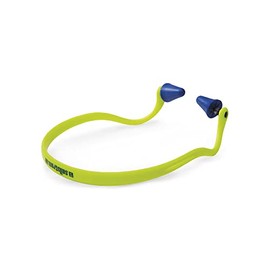 Sellstrom S23430 - Tapones con banda para los oídos con almohadillas de repuesto de color azul, tapones para los oídos, con banda, Hi/Viz Green, Estándar
