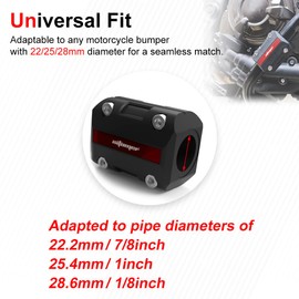 xitomer 1 pair 22mm/25mm/28mm Motorcycle Engine Guard Bumper Crash Bar Protectors, Motorcycle Crash Bar Protectors Frame sliders (Red)