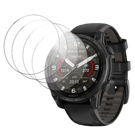 4 Pack Screen Protector for Garmin tactix 8 47mm, 9H Hardness Tempered Glass for Garmin tactix 8 47mm, 2.5D Round Edge,Anti-Scratch, Bubble Free, HD Clarity