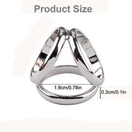 Pack of 2 Gold Silver 3 Rings Scarf Buckle 1.9 cm Inner Diameter Elegant Silk Scarf Ring Closure Clothing Wrap Holder Neckerchief Accessories for Women Girls