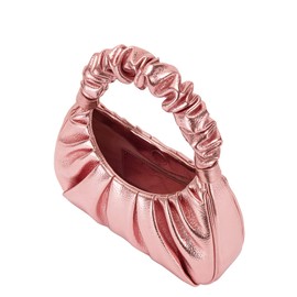 JW PEI Gabbi Women's Ruffled Hobo Handbag, metallic pink