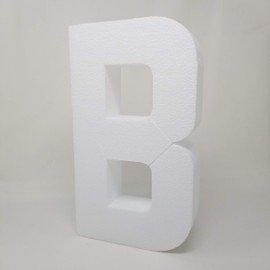 Free Standing - EPS Smooth Foam Letters for Weddings, Cakes, Arts & Crafts - 3 Sizes to Choose - 6", 12", or 24" High - (B, 24" High - Jumbo)