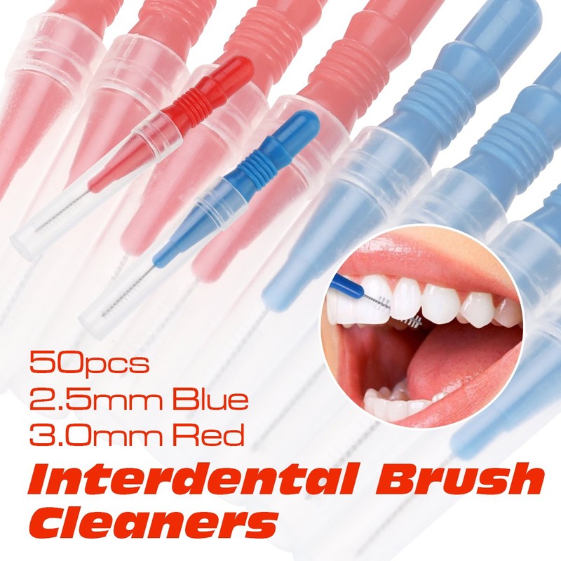 ROSENICE Soft Interdental Brush with Lid for Travel of Teeth