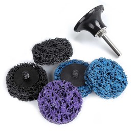 15 Pcs 2 Inch Roloc Strip Abrasive Discs for Rust Removal and 3 Grits from Coarse to Fine for Steel Grinding 2 Pcs 1/4 Inch Shank Quick Change Disc Pad Holder Included