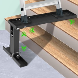 Ladder Leveler Heavy-Duty Stabilizer & Leveler, Adjustable Height/Length for Extension Ladders, Non-Slip Feet(Silver)