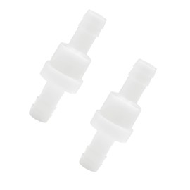 Kyuionty 2Pcs Check Valve 3/8" Plastic Barb Hose One Way Inline Check Valve for Fuel Gas Liquid Air