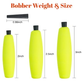 SHADDOCK 8pcs Fishing Foam Floats Cigar Fishing Bobbers Peg Floats Multi-colors Hard Foam Slip Fishing Cork Bobbers with Pipe Plug Fishing Buoy Accessories(3inch)