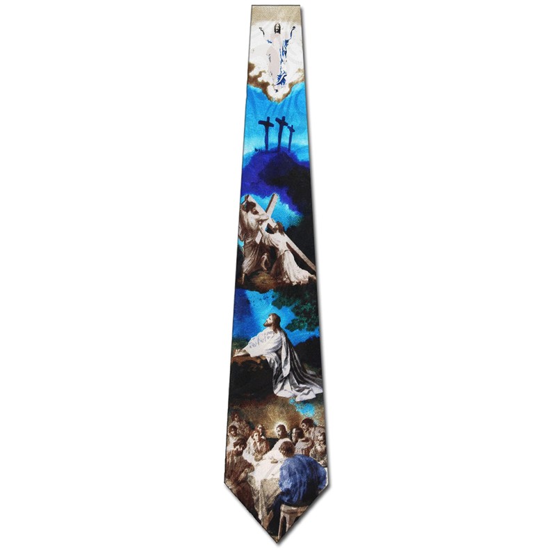 Religious Ties Mens Biblical Scene Necktie Cross Tie Christian Neckties