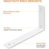 White Floating Shelf Bracket 8 Inch, 4 Pack Heavy Duty