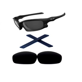 Galaxy Replacement Lens + Rubber Kits For Oakley Split Jacket Sunglasses Black