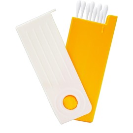 Travel Toothpick Holder | Toothpick Storage Box for Travel - Sliding Lid Refillable Organizer, Flosser Dispenser for Dormitory, Home, Picnic, Camping