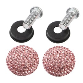 SUPVOX Vehicle License Plate Nuts and Bolts Set Rhinestone Car Accessories Anti-Theft Screw Kit
