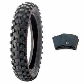 MMG COMBO: Knobby Bike Tire 90/100-14 + Inner Tube TR4 Valve Stem