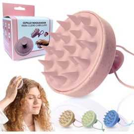 ETISEN, Scalp Massage Brush, Scalp Massager, Wet and Dry Hair, Hair Growth, Hair Massager, Scalp Scrub, Head Massager (Pink)