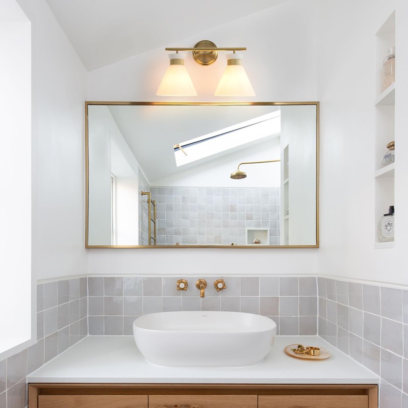 WOSHITU Gold Bathroom Light Fixtures: Modern Vanity Lighting Fixtures 2