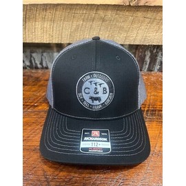 Richardson New C&B Farm + Outdoors Richardson 112+ Black Charcoal Cap Hat Trucker  FlexFit