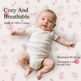 Bassinet Sheets, 21"x35" Compatible with Airclub, venowu, Larex 3 in 1, and HARPPA Baby Bassinet, 100% Jersey Cotton Super Soft and Breathable Bassinet Fitted Sheets, 3 Pack, Pink