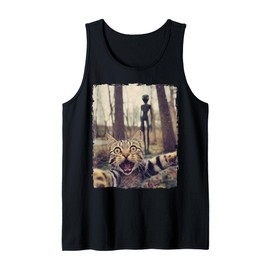 Cat Selfie with Alien UFO Funny Cat Gifts for Men Women Kid Tank Top