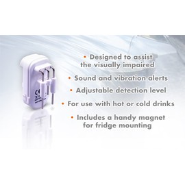 Aidapt Liquid Level Indicator/Detector,for Blind and Partially Sighted,Vibration and High Pitch Sound Alarm to Alert User When Cup is Full.