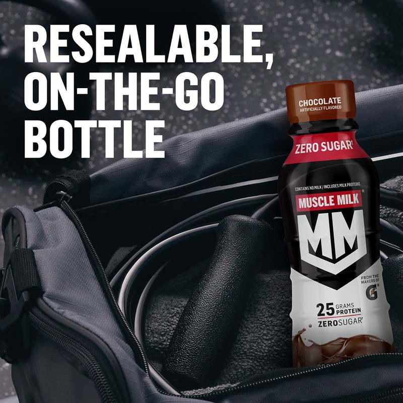 Muscle Milk Genuine Protein Shake, Chocolate, 14 Fl Oz Bottle,