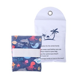 Lyreh Sand Remover Bag, Mild Formula Beach Sand Removal Pouch with Water-Proof Zipper Storage Bag Beach Vacation Essentials for Honeymoon Seaside Vacation Free of Talc and Fragrance(Ocean Style)