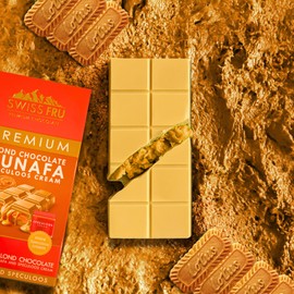 MYCOOKI Dubai Chocolate Bar 5.3oz/150g - Loaded Kunafa with Speculoos Cream - Crispy, Smooth Speculoos Milk Chocolate Bar - Delicious Eastern Dessert - Ideal for Gift