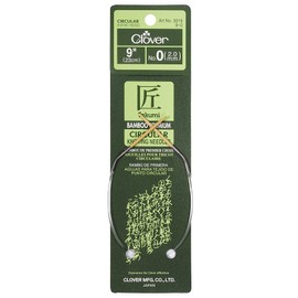 Bamboo Circular Knitting Needles"Takumi", 9-Inch Size 0