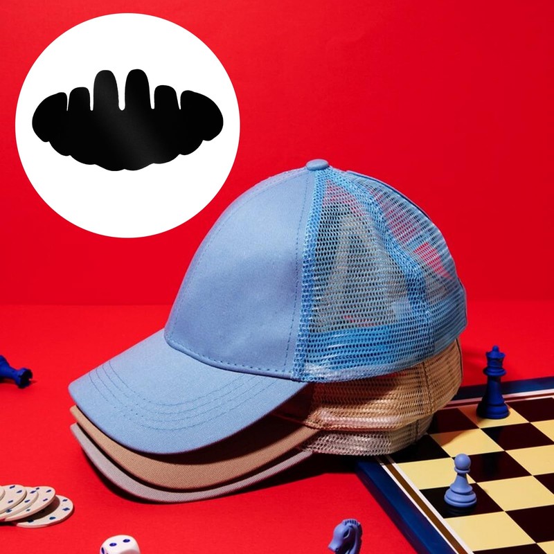 Wanmu Black Baseball Caps Inserts Shapers, Flexible Washable Reusable Hat