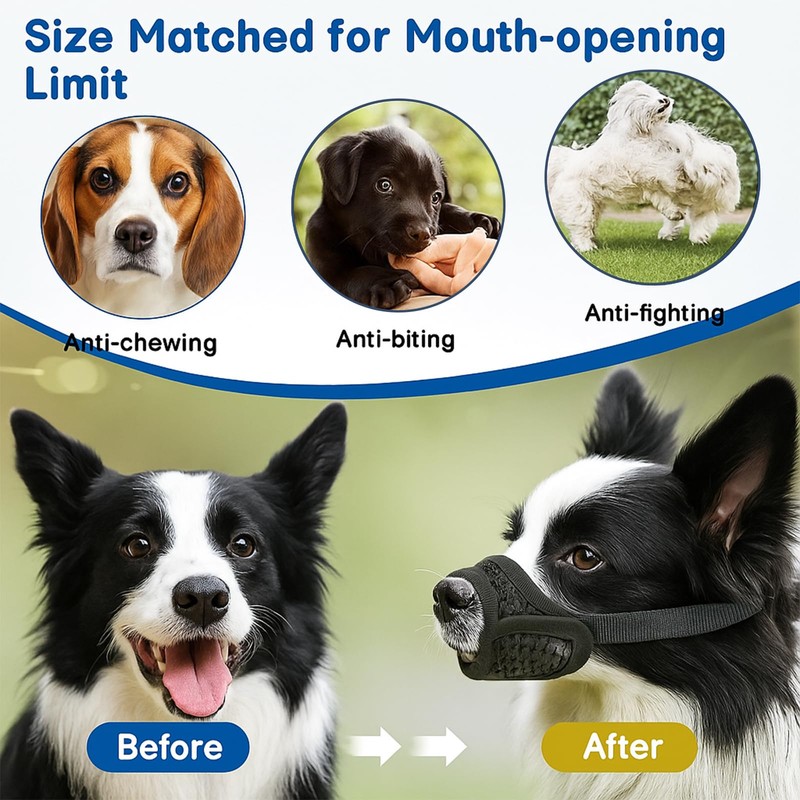 Muzzle for Small Dog, Soft Mesh Dog Muzzle for Small