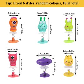 YHNMMNO Pack of 18 Monster Jumping Toys, Bouncy Monster Party Gifts, Party Gifts for Children, Monster Party Decoration, Jumping Clay for Children, Toy, Birthday Gifts (Random Colour)