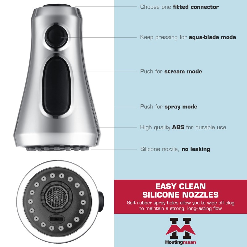 Pull Down Spray Head for Kitchen Faucet, Houtingmaan Kitchen Spray
