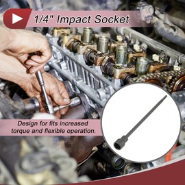 HEROFFIX 1 Pc Impact Socket Durable Hardware Tool 250mm Silver Tone CR-MO 6 Point 15mm for Car Motorcycle Dirtbike Repair