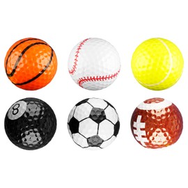 Tabanzhe Funny Golf Balls-6 Pack Novelty Golf Balls Colored Fun Golfers Gifts Accessories for Men Dads Grandpa Birthdays