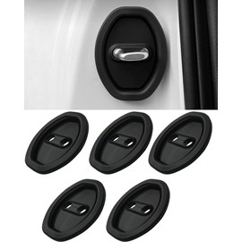 Black Car Door Lock Cover Mitsubishi New Model eK Cloth B34W B35W B37W B38W B30 Series/eK Cloth EV B5AW B5 Series/eK Wagon B33W B36W B30 Series Door Striker Cover Protector Shock Absorption Noise
