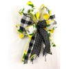 CH Lemon Bee Flower 2.5" x 5 yds Wired Ribbon