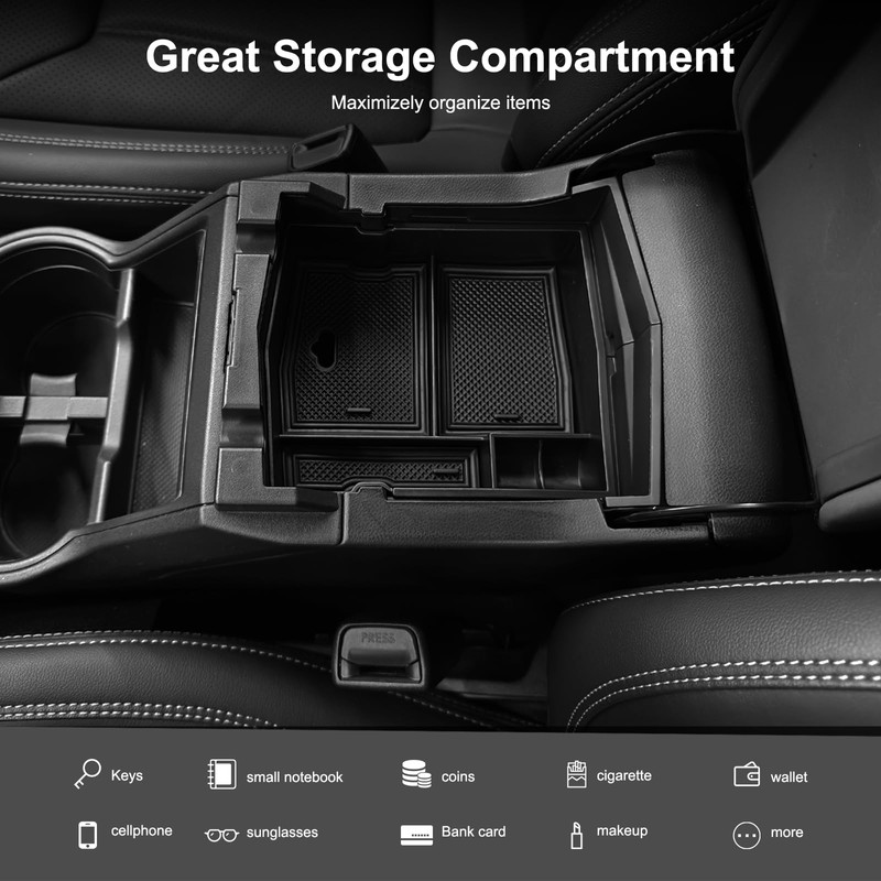 Aotumcer for 2024 Subaru Forester Accessories Center Console Organizer Tray,
