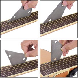 Designed Guitar Neck Notched Straight Edge Guitar Bass Fret Leveling Ruler Fret Rocker Fret Level Luthier Tool (2PC)