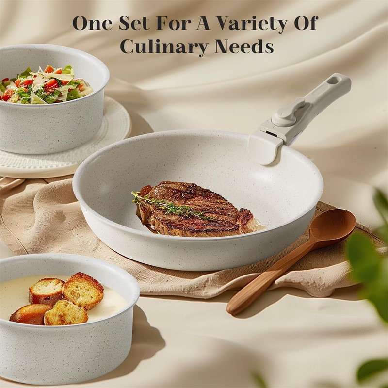 12 Pcs Pots and Pans Set, Nonstick Kitchen Cookware Sets