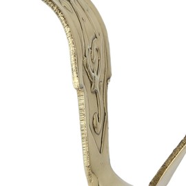 A29 Picture Rail Hooks, Set of 6 Molding Hooks, Picture Hooks, Solid Brass Heavy Duty Rail Hanging Hook, Picture Frame Hooks, Polished Lacquered Finish