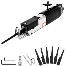 Air Powered Mini Reciprocating Body Saw With 6pcs 18T, 24T, 32T Blades - Lightweight, High Efficiency Pneumatic Tool for Metal Cutting and Auto Work