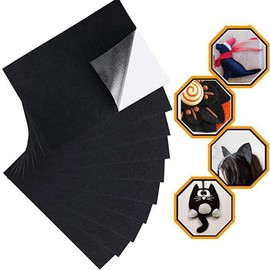 RZJZGZ Adhesive Felt Sheet Black Felt 8.3x11.8in 1mm Fabric Adhesive Sticky Back Felt Sheets for Art and Craft Making (5PCS)